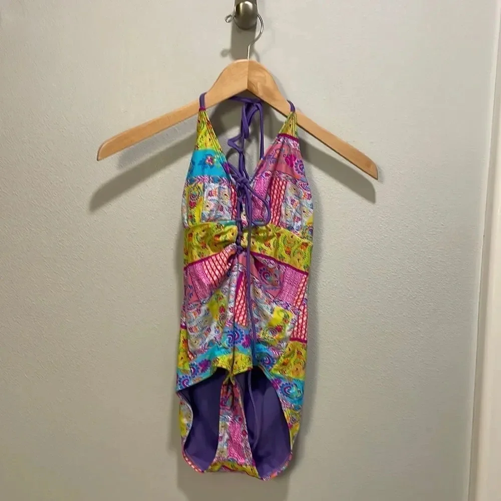 YMI teenagers colorful one piece swimsuit